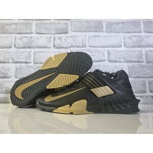 Nike Savaleos Olympic Weightlifting Shoes Squat CV5708-001 Men's 12 Black Gold